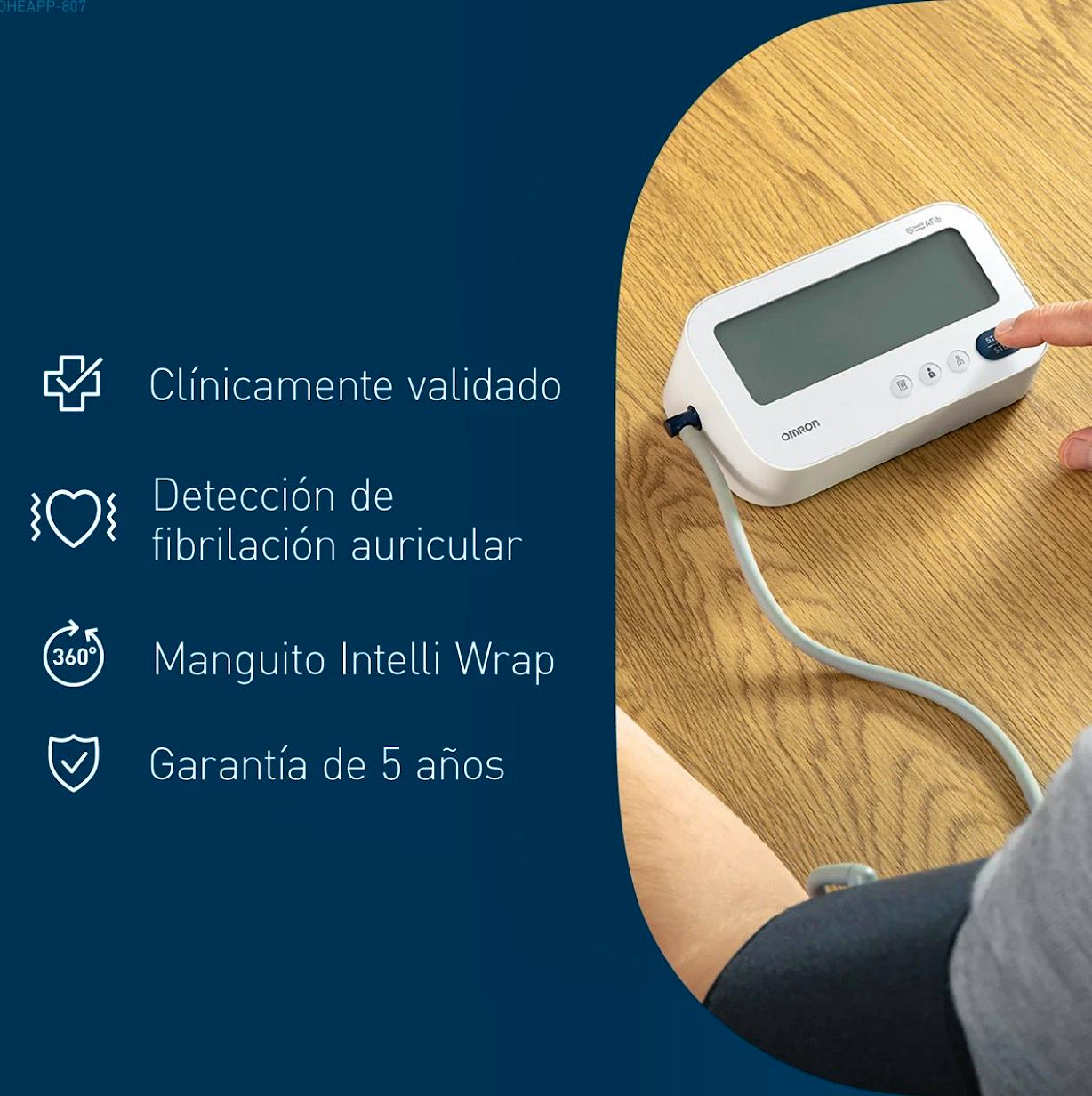 Tensiómetro de Brazo OMRON M3 Comfort  AFib con Manguito OMRON Intelli Wrap