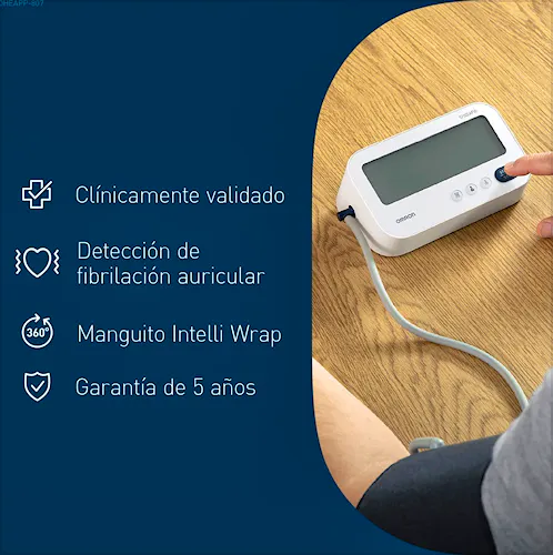 Tensiómetro de Brazo OMRON M3 Comfort AFib con Manguito OMRON Intelli Wrap