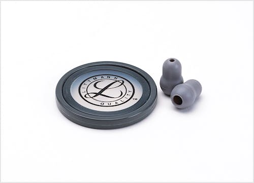 Littmann Kit Repuesto Master Cardiology Gris (Olivas Blandas, Aro y Diafragma de Doble Membrana)
