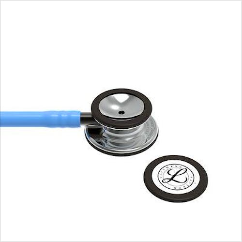 Littmann Classic III Azul Cielo, Campana de Acabado en Espejo, Vástago y Auricular Color Gris Humo