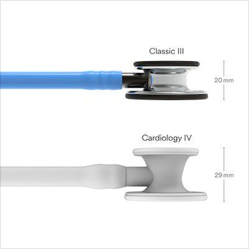 Littmann Classic III Azul Cielo, Campana de Acabado en Espejo, Vástago y Auricular Color Gris Humo