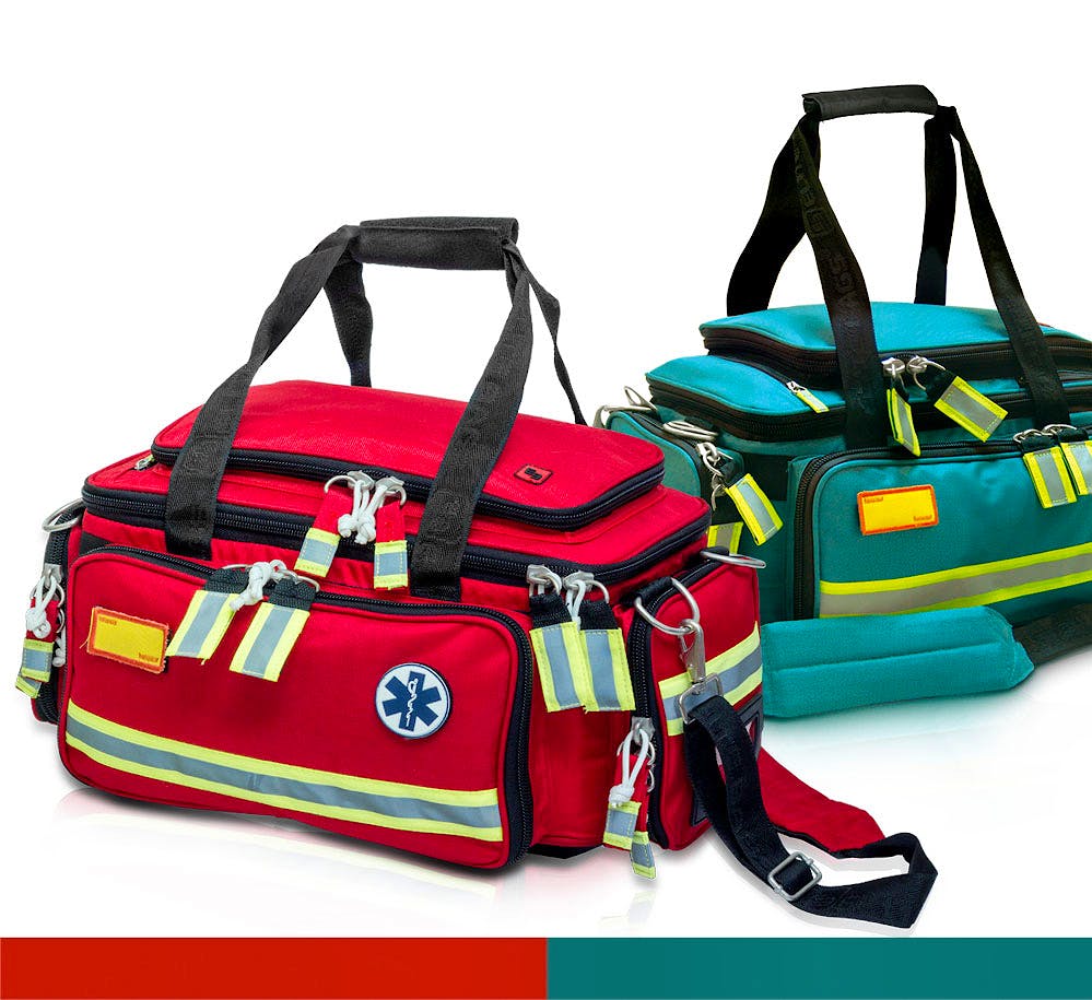 Bolsa de Emergencias para Soporte Vital Básico Modelo Extreme's EB02.008, Color Rojo