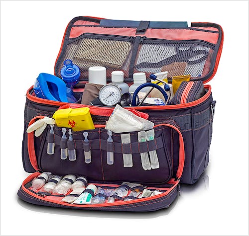 Bolsa Sanitaria Ligera de Poliéster Gris-Salmón Modelo GP's EB06.010