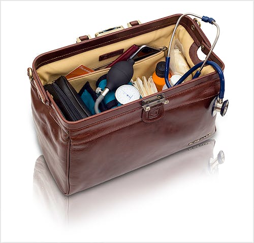 Maletín Médico de Piel Marrón Modelo Classy's EB12.005