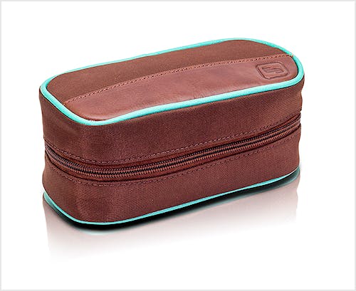 Maletín Médico de Piel y Poliamida Marrón Modelo Trend's EB12.006