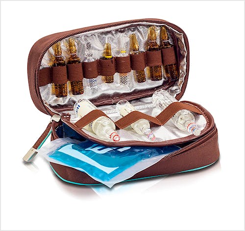 Maletín Médico de Piel y Poliamida Marrón Modelo Trend's EB12.006