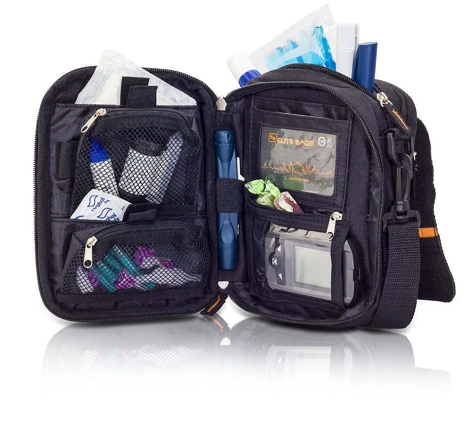 Bandolera Isotérmica para el Kit del Diabético de Poliéster Negro Modelo Fit's EB14.005