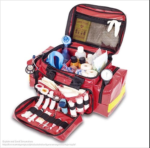 Bolsa Ligera Emergencias de Tarpaulin Roja Modelo EM13.021