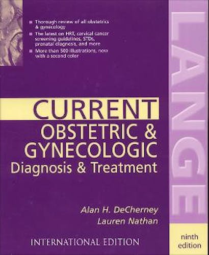 Portada del libro 9780071182072 Current Obstetric & Gynecologic. Diagnosis & Treatment