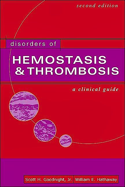 Portada del libro 9780071348348 Disorders of Hemostasis and Thrombosis. a Clinical Guide