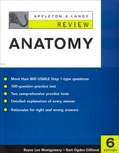 Portada del libro 9780071377270 Appleton & Lange Review of Anatomy