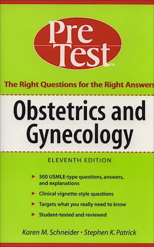 Portada del libro 9780071458108 Obstetrics and Gynecology. Pre Test