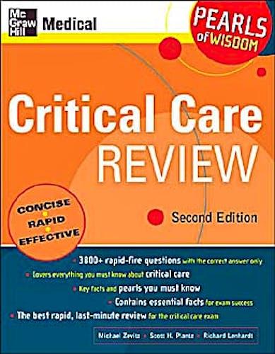Portada del libro 9780071464246 Critical Care Review: Pearls of Wisdom