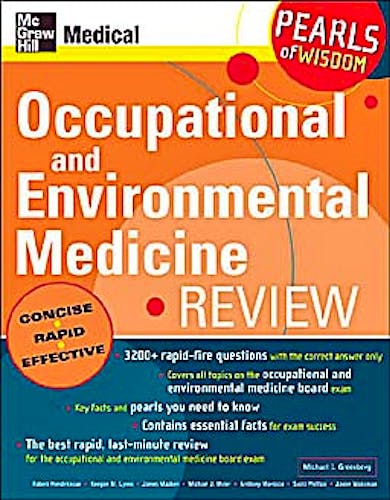 Portada del libro 9780071464383 Occupational and Environmental Medicine Review (Pearls of Wisdom)