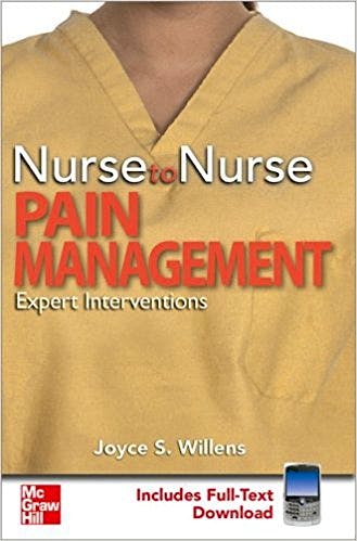 Portada del libro 9780071600088 Nurse to Nurse. Pain Management. Expert Interventions (Includes Full-Text Download)