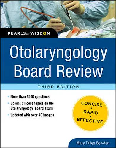 Portada del libro 9780071769686 Otolaryngology Board Review. Pearls of Wisdom