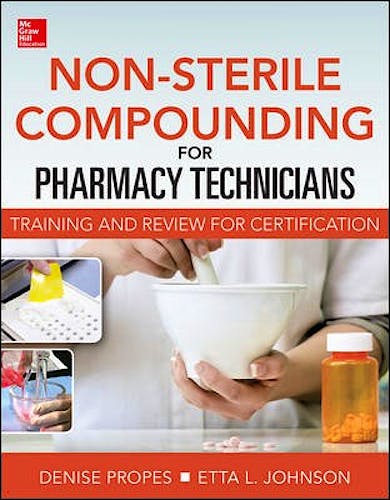 Portada del libro 9780071829885 Non-Sterile Compounding for Pharmacy Technicians.Text and Certification Review