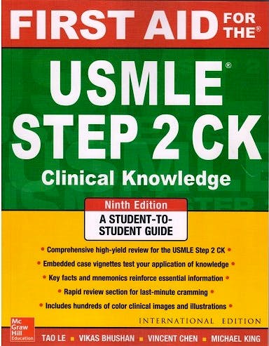 Portada del libro 9780071844574 First Aid for the USMLE Step 2 CK. Clinical Knowledge