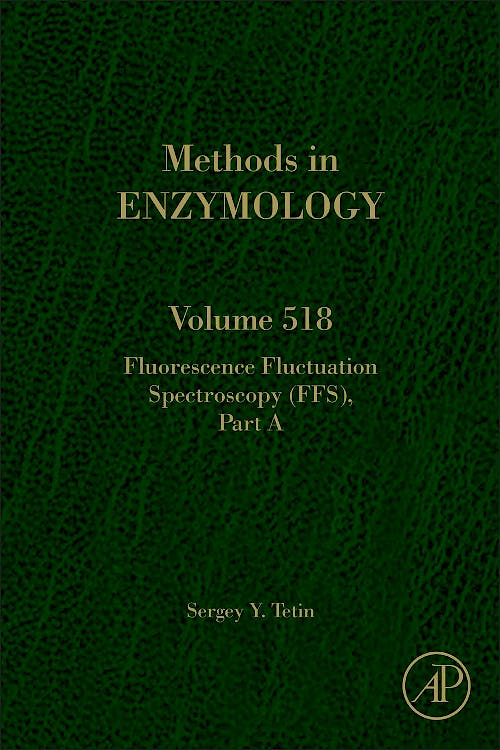 Portada del libro 9780123884220 Fluorescence Fluctuation Spectroscopy (FFS), Part A (Methods in Enzymology, Vol. 518)