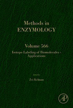 Portada del libro 9780128030493 Isotope Labeling of Biomolecules – Applications (Methods in Enzymology, Vol. 566)