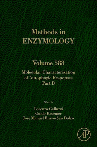 Portada del libro 9780128096741 Molecular Characterization of Autophagic Responses Part B (Methods in Enzymology, Vol. 588)
