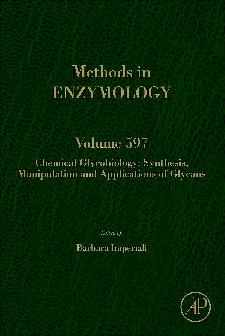 Portada del libro 9780128114698 Chemical Glycobiology Part A. Synthesis, Manipulation and Applications of Glycans (Methods in Enzymology, Vol. 597)