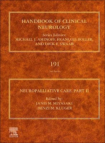 Portada del libro 9780128245354 Neuropalliative Care, Part II (Handbook of Clinical Neurology, Vol. 191)