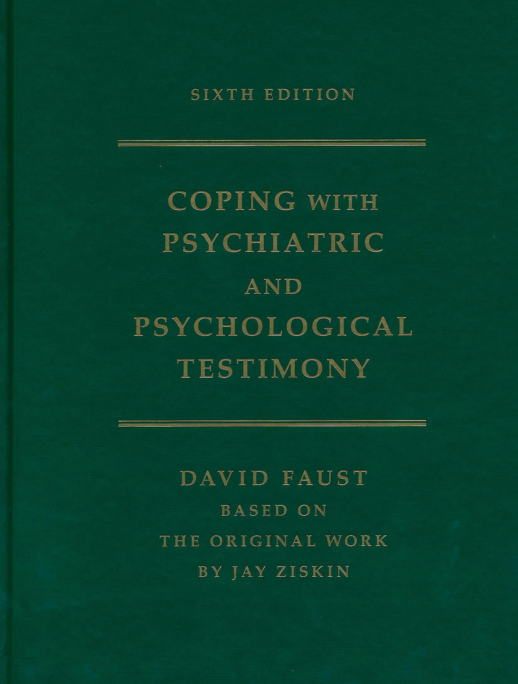 Portada del libro 9780195174113 Ziskin's Coping with Psychiatric and Psychological Testimony