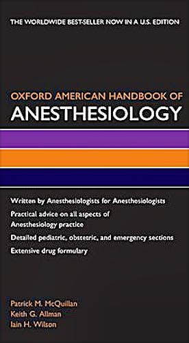 Portada del libro 9780195343458 Oxford American Handbook of Anesthesiology Book and Pda Bundle (Pack)