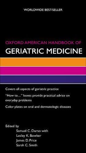 Portada del libro 9780195373189 Oxford American Handbook of Geriatric Medicine