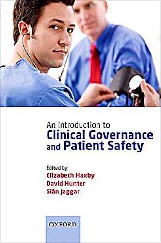 Portada del libro 9780199558612 An Introduction to Clinical Governance and Patient Safety