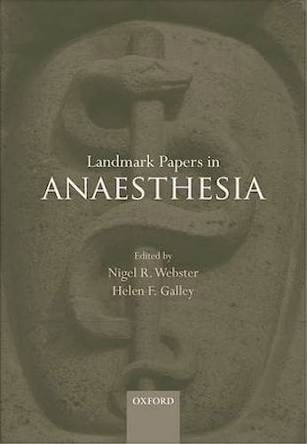 Portada del libro 9780199583386 Landmark Papers in Anaesthesia