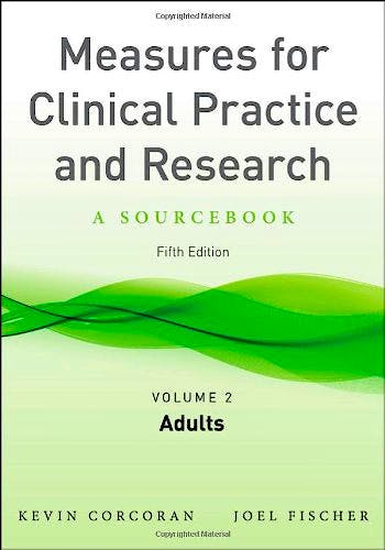 Portada del libro 9780199778591 Measures for Clinical Practice and Research, Vol. 2: Adults