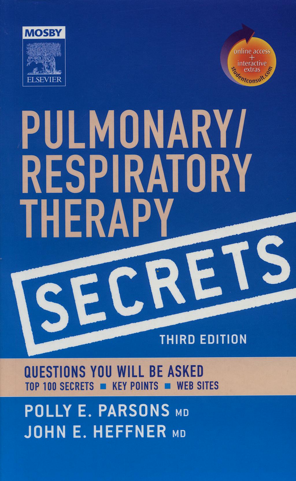 Portada del libro 9780323035866 Pulmonary/respiratory Therapy Secrets