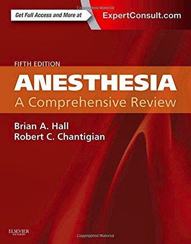 Portada del libro 9780323286626 Anesthesia. A Comprehensive Review