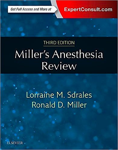 Portada del libro 9780323400541 Miller's Anesthesia Review (Print and Online)
