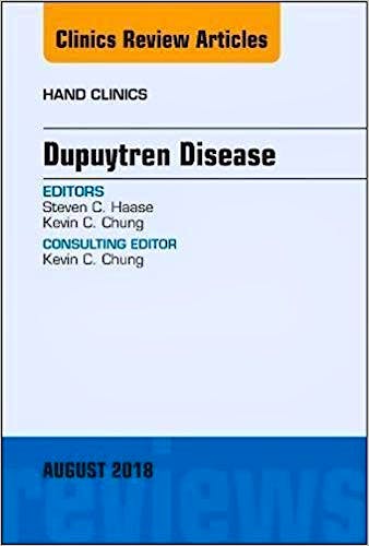 Portada del libro 9780323613880 Dupuytren Disease (An Issue of Hand Clinics) POD