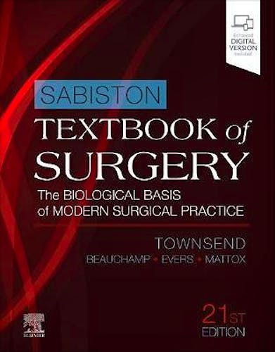 Portada del libro 9780323640626 SABISTON Textbook of Surgery. The Biological Basis of Modern Surgical Practice
