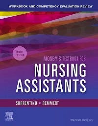 Portada del libro 9780323672887 Workbook and Competency Evaluation Review for Mosby's Textbook for Nursing Assistants