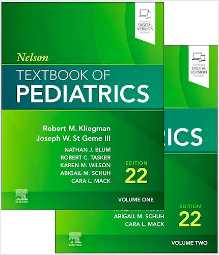 Portada del libro 9780323883054 NELSON Textbook of Pediatrics (2 Volume Set)