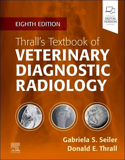 Portada del libro 9780323932356 THRALL's Textbook of Veterinary Diagnostic Radiology