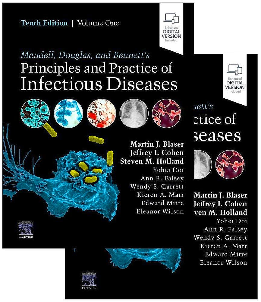 Portada del libro 9780323934992 MANDELL, DOUGLAS and BENNETT's Principles and Practice of Infectious Diseases (2 Volume Set)