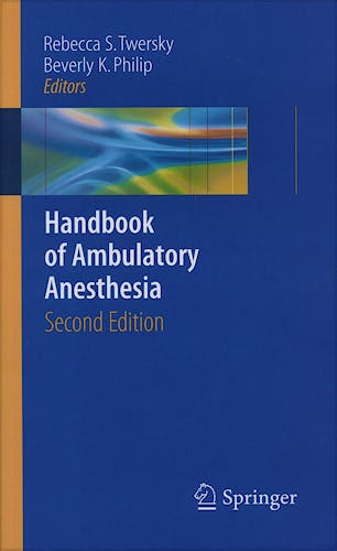 Portada del libro 9780387733289 Handbook of Ambulatory Anesthesia