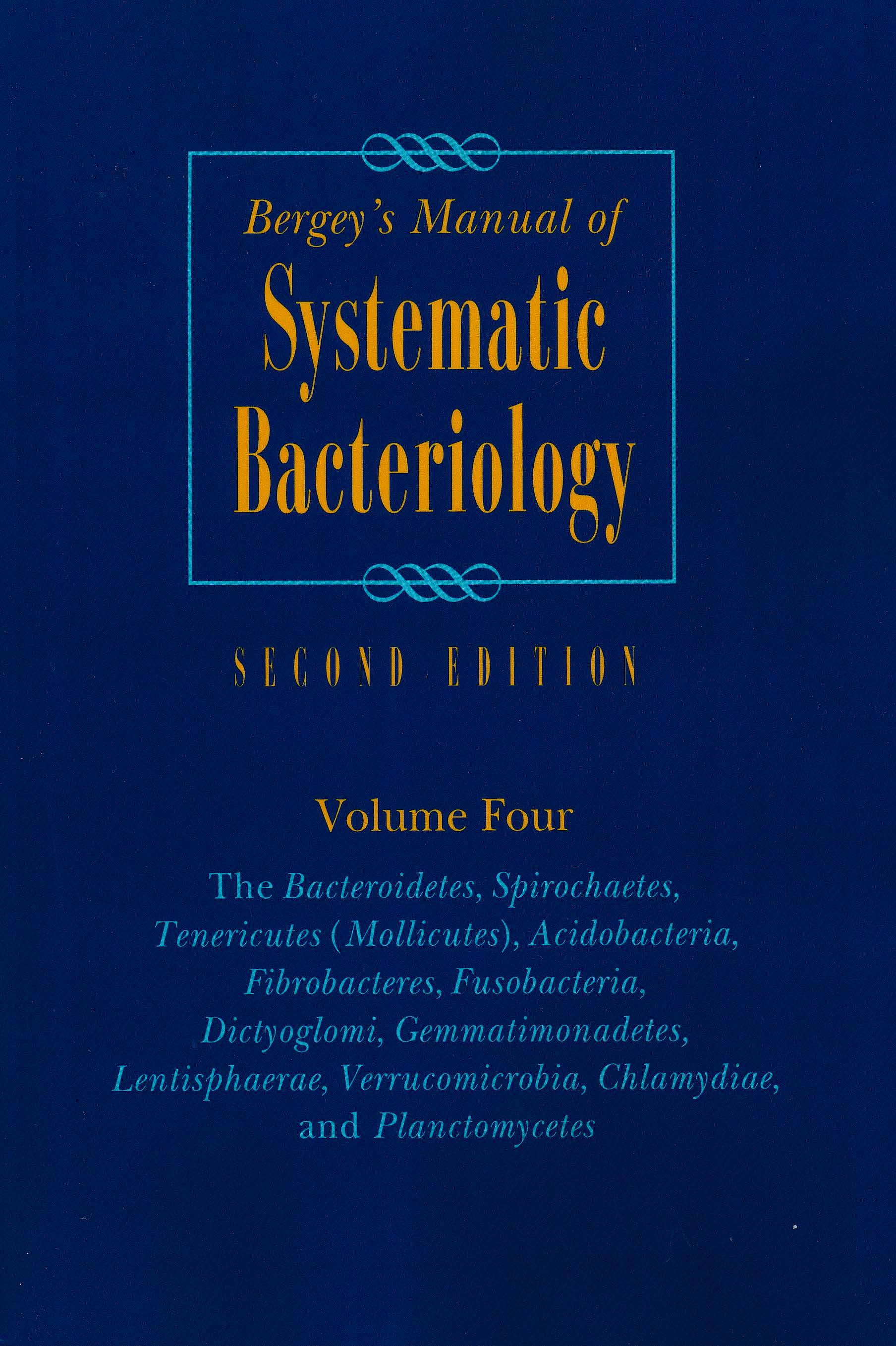 Portada del libro 9780387950426 Bergey's Manual of Systematic Bacteriology, Vol. 4