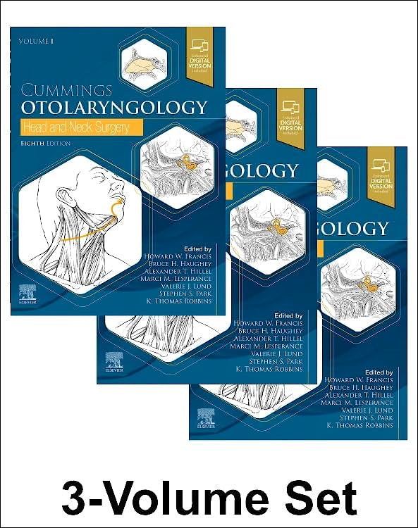 Portada del libro 9780443119842 CUMMINGS Otolaryngology. Head and Neck Surgery (3 Volume Set)