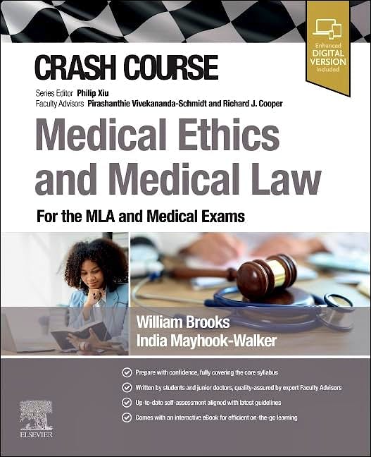 Portada del libro 9780443246036 Crash Course: Medical Ethics and Medical Law. For the MLA and Medical Exams