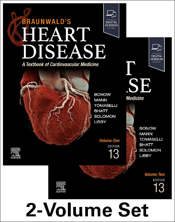 Portada del libro 9780443249747 BRAUNWALD's Heart Disease. A Textbook of Cardiovascular Medicine (2 Volume Set)