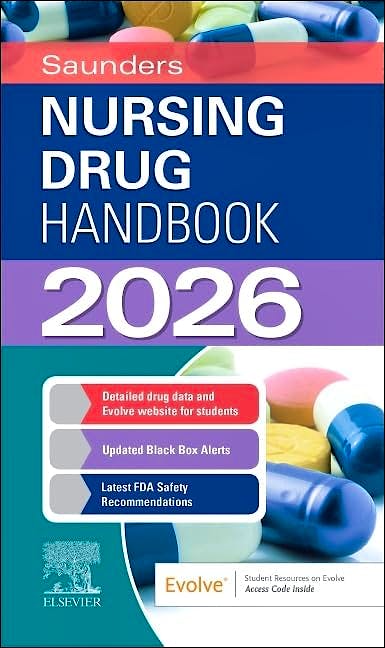 Portada del libro 9780443348723 SAUNDERS Nursing Drug Handbook 2026