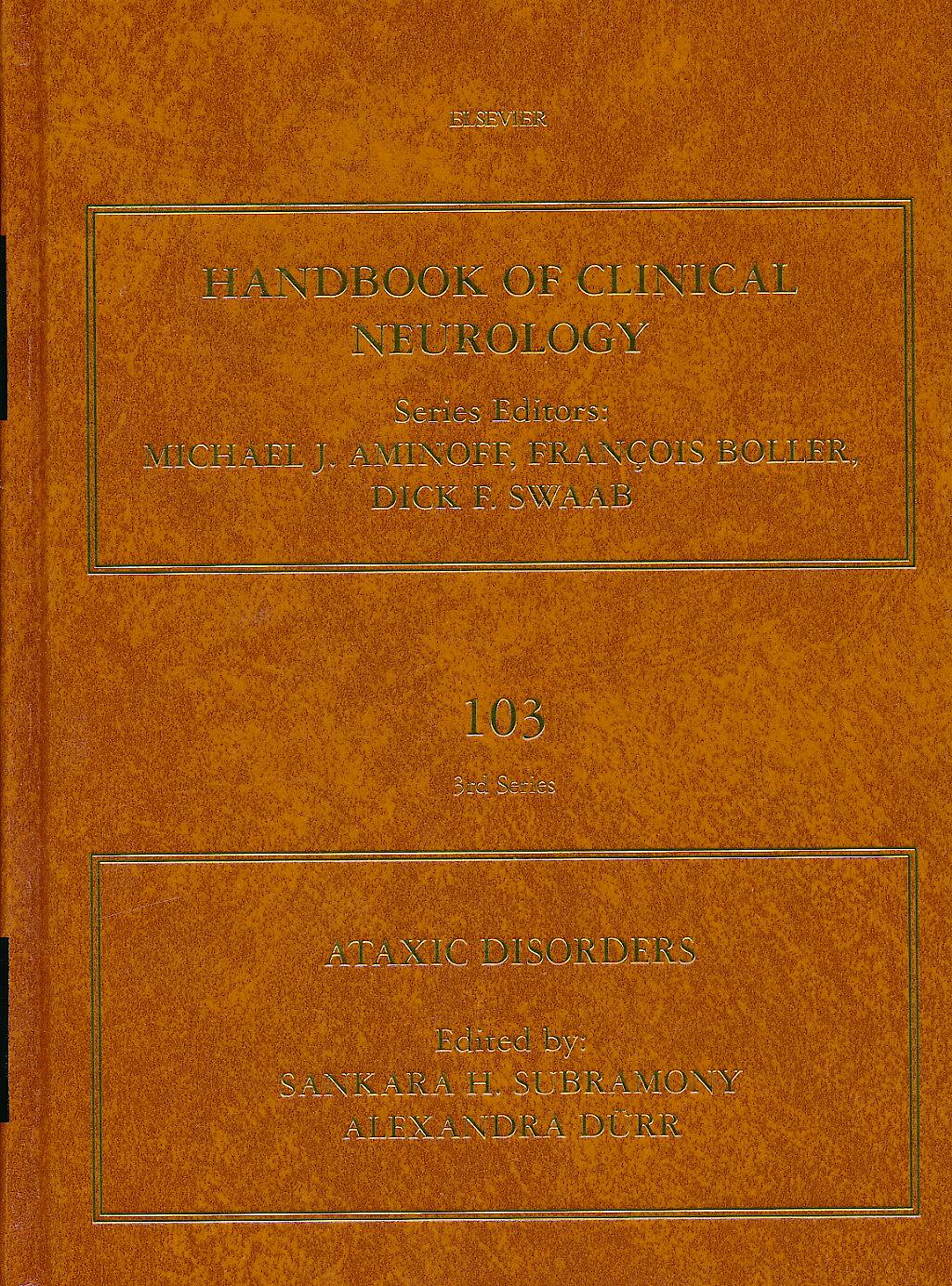 Portada del libro 9780444518927 Handbook of Clinical Neurology, Vol. 103: Ataxic Disorders