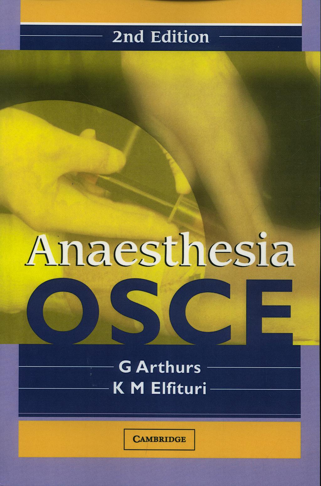 Portada del libro 9780521681827 Anaesthesia Osce